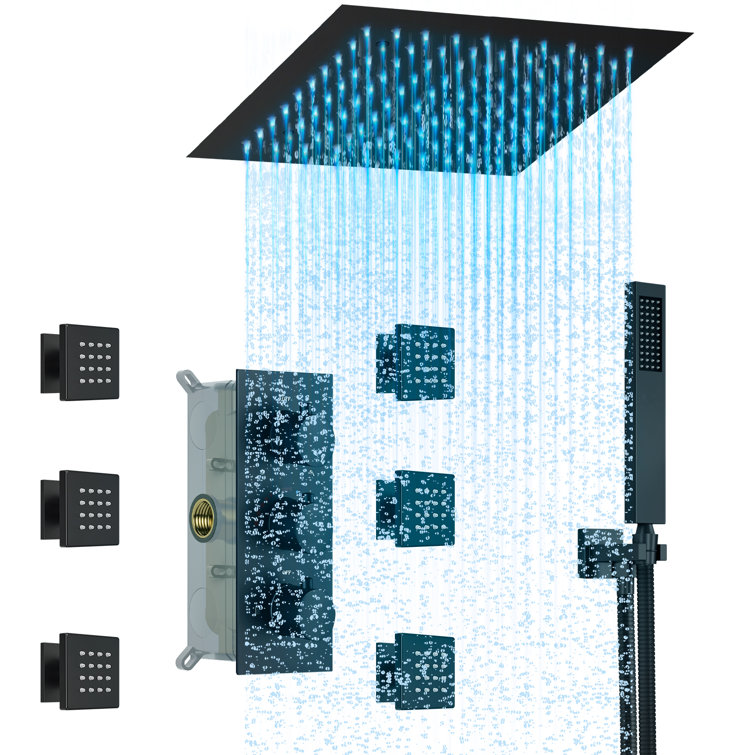EVERSTEIN Remote Controlled LED HighPressure Complete Shower Faucet
